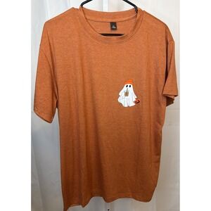Little Ghost Ice Coffee Shirt Women Cute Ghost T-Shirt Size XL